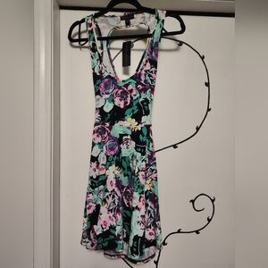 Floral Open Back Dress